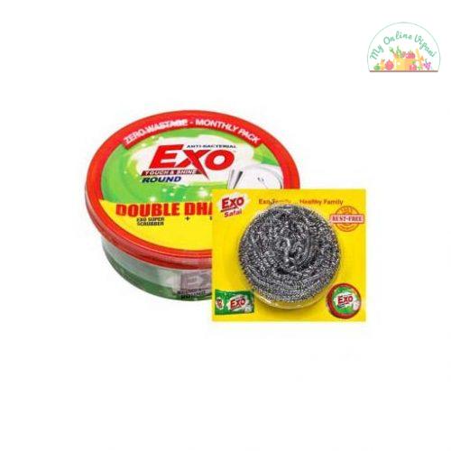 Exo Round Dish Wash Bar 500g Box With Free Scrubber