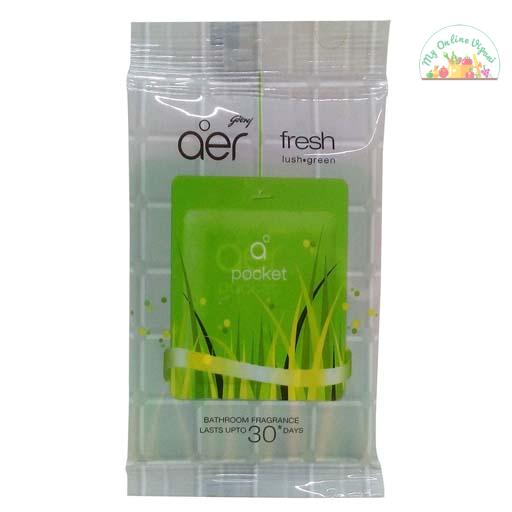 Godrej Aer Pocket Bathroom Air Fragrance – Fresh Lush Green 10g