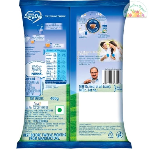 Nestle EveryDay Dairy Whitener 400gm Details My Online Vipani