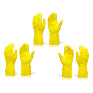 Rubber Hand Gloves Reusable Washing Cleaning Kitchen Garden