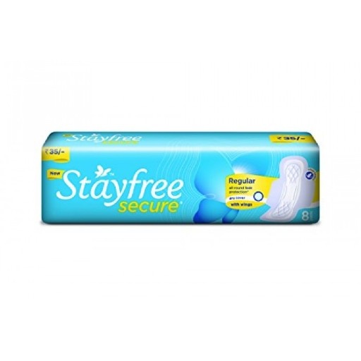 Stayfree Secure Dry Wings 8 Pads